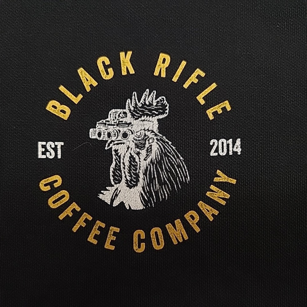 Black Rifle Coffee Company Full Zip Hoodie Men M Black Tactical Rooster Graphic - Picture 3 of 7